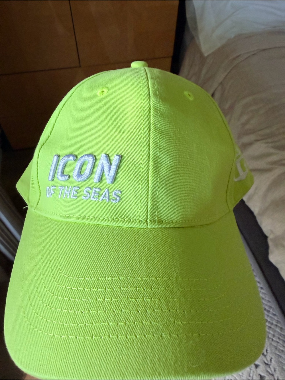 ICON OF THE SEAS Kids Neon Yellow Baseball Cap